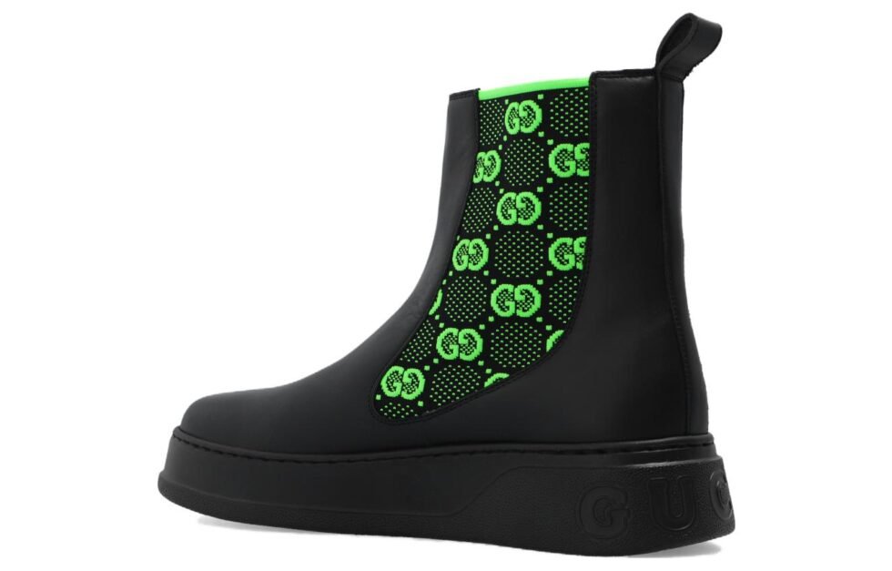 Gucci GG Leather Boot 'Black' 718713-AAA8L-1065 - Image 2