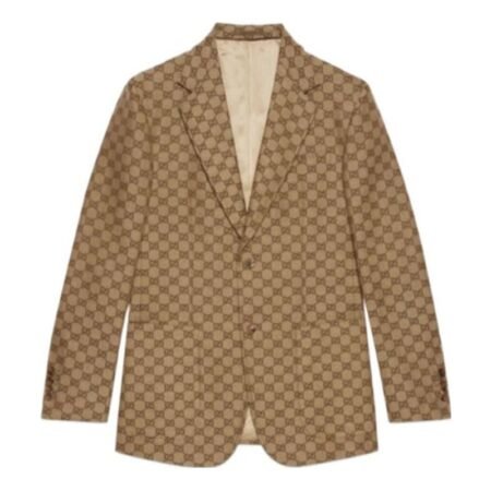 Gucci GG Supreme Linen Formal Jacket 'Beige Ebony' 742607-ZAM7G-2580