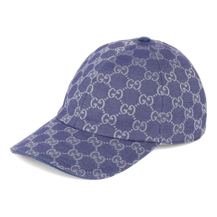 (WMNS) Gucci GG Canvas Baseball Hat 'Blue Grey' 7484754HG624468