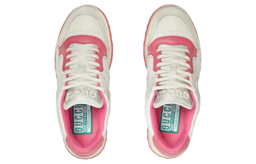 (WMNS) Gucci MAC80 Sneaker 'Off White Pink' 749909-AAB79-9152 - Image 4