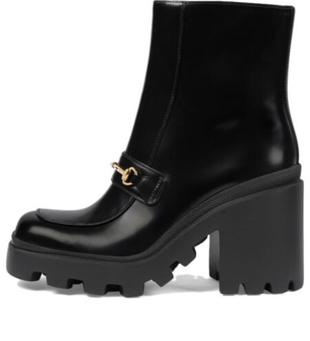 (WMNS) Gucci Boot With Horsebit 'Black' 750589-AACAT-1000