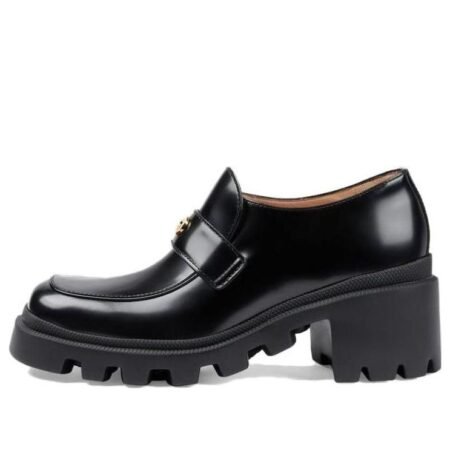 (WMNS) Gucci Interlocking G Loafers 'All Black' 750598-AACAT-1000