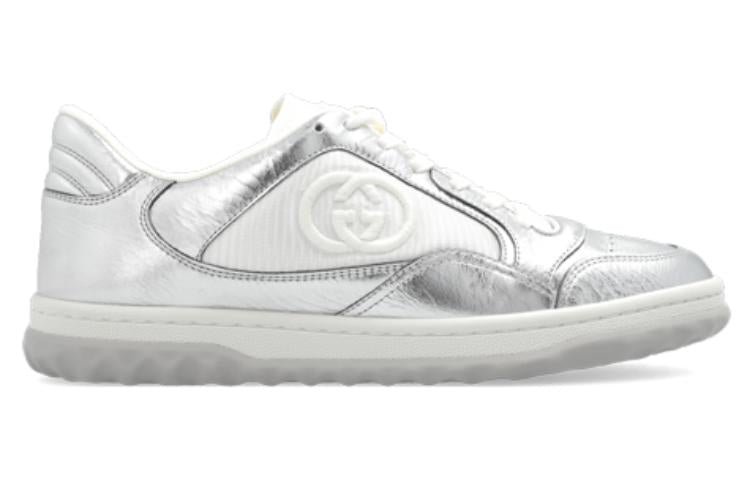 (WMNS) Gucci Mac80 Embroidered Sneakers 'White Silver' 750834-AACA9-8141 - Image 2