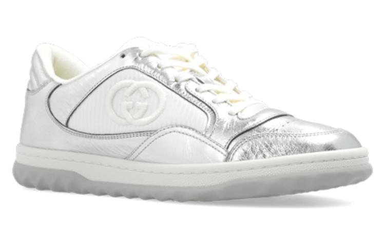 (WMNS) Gucci Mac80 Embroidered Sneakers 'White Silver' 750834-AACA9-8141 - Image 3