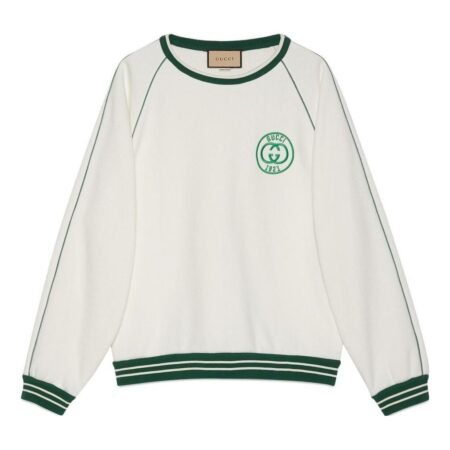 Gucci Cotton jersey sweatshirt with patch 'White Green' 756646XJFV79088