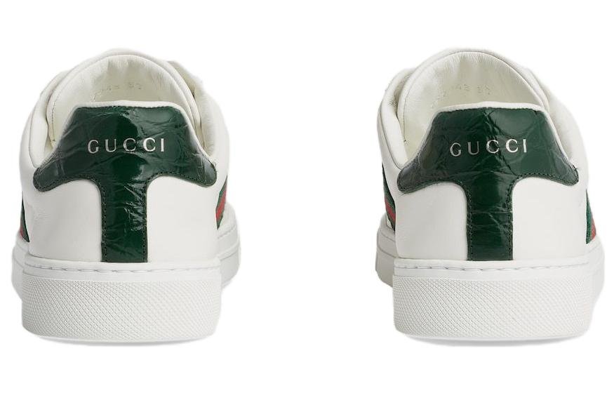 (WMNS) Gucci Ace Leather Sneakers 'White Green Red' 757943-AACAG-9055 - Image 4