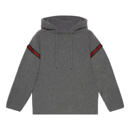Gucci Wool Cashmere Sweater With Hood 'Grey' 758112-XKDH3-1160