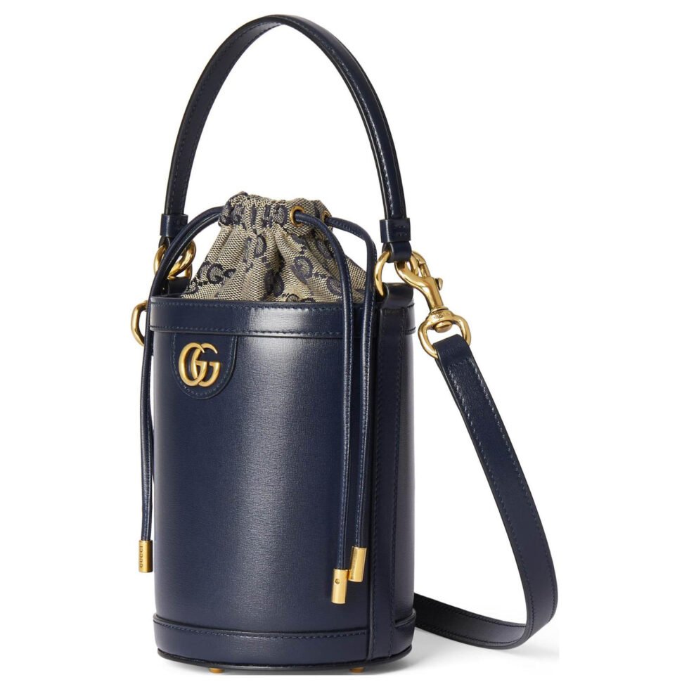 (WMNS) Gucci Ophidia Mini Bucket Bag 'Dark Blue Leather' 760201-AADPS-4043 - Image 2