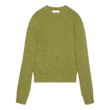 Gucci Logo Embroidery Wool Sweater 'Green' 763365-XKDNV-3553