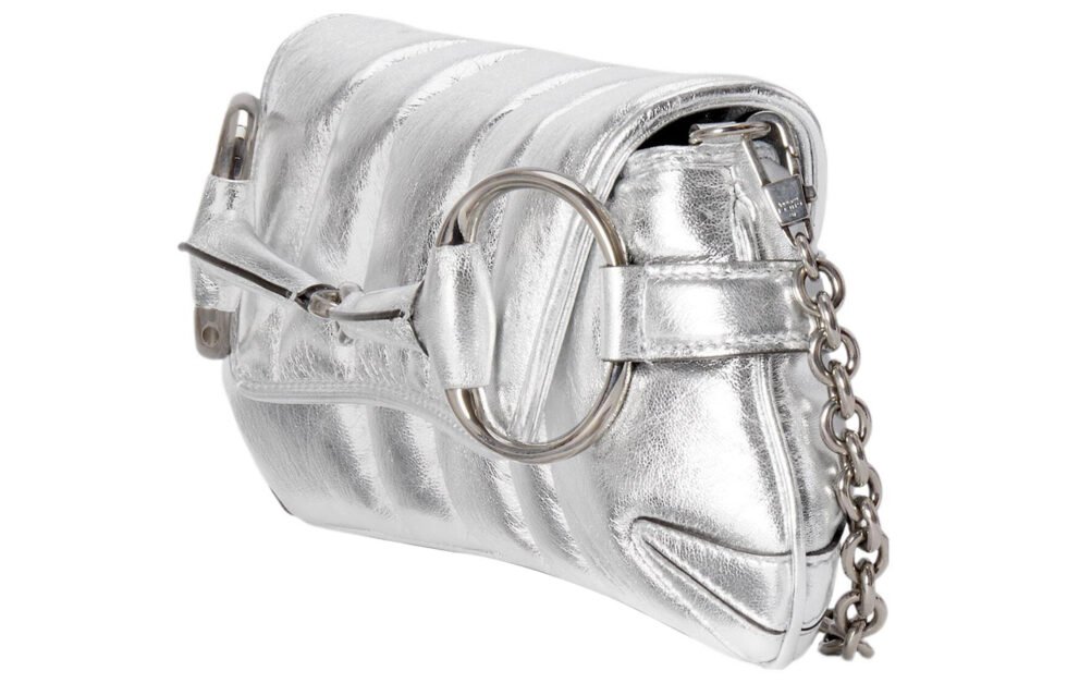 (WMNS) Gucci Horsebit Chain Small Shoulder Bag 'Silver Leather' 764339-AACY5-8106 - Image 3