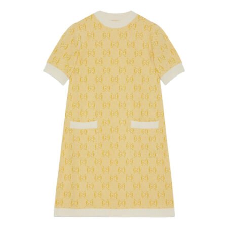 (WMNS) Gucci GG Wool Jacquard Dress 'Yellow' 773633-XKDK5-7218