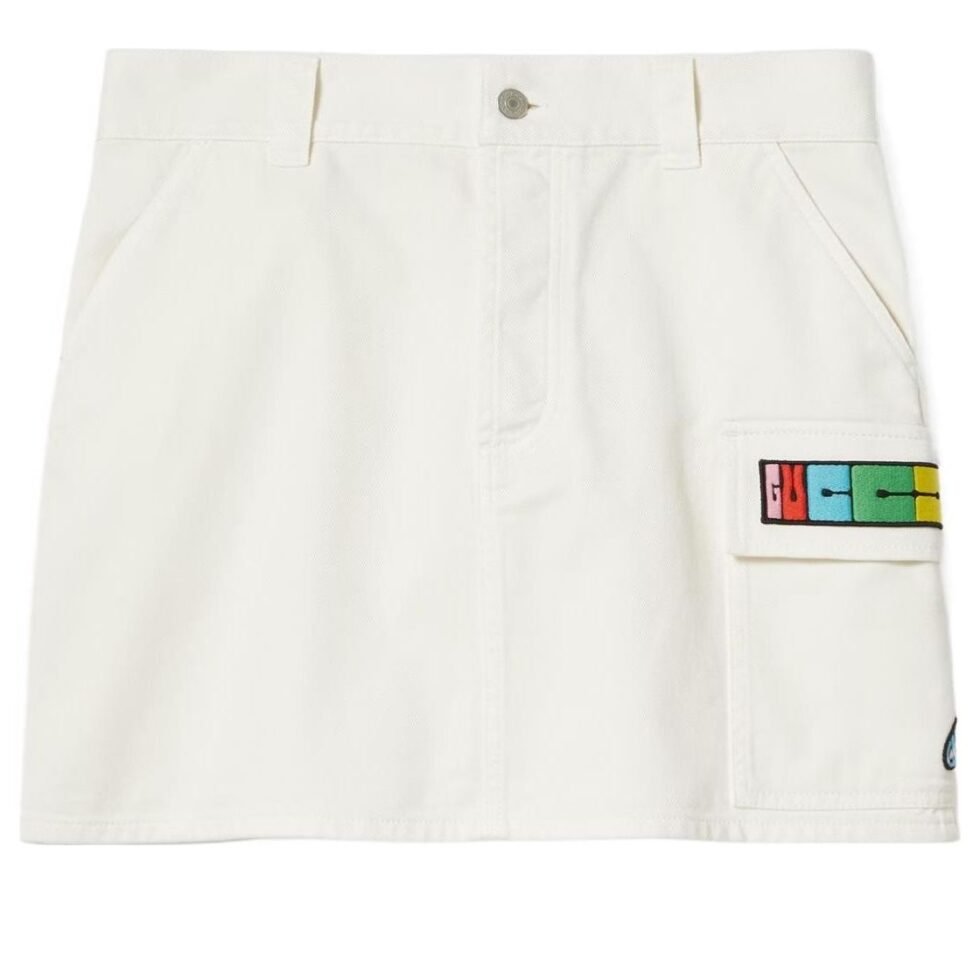 (WMNS) Gucci Mini Skirt With Gucci Patches 'Ivory' 783945-XDCXX-9200