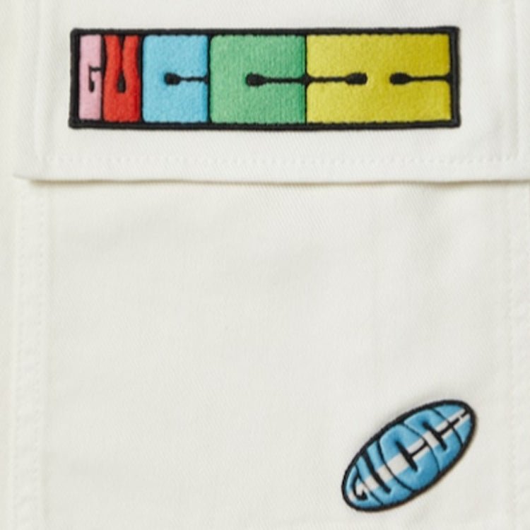(WMNS) Gucci Mini Skirt With Gucci Patches 'Ivory' 783945-XDCXX-9200 - Image 5