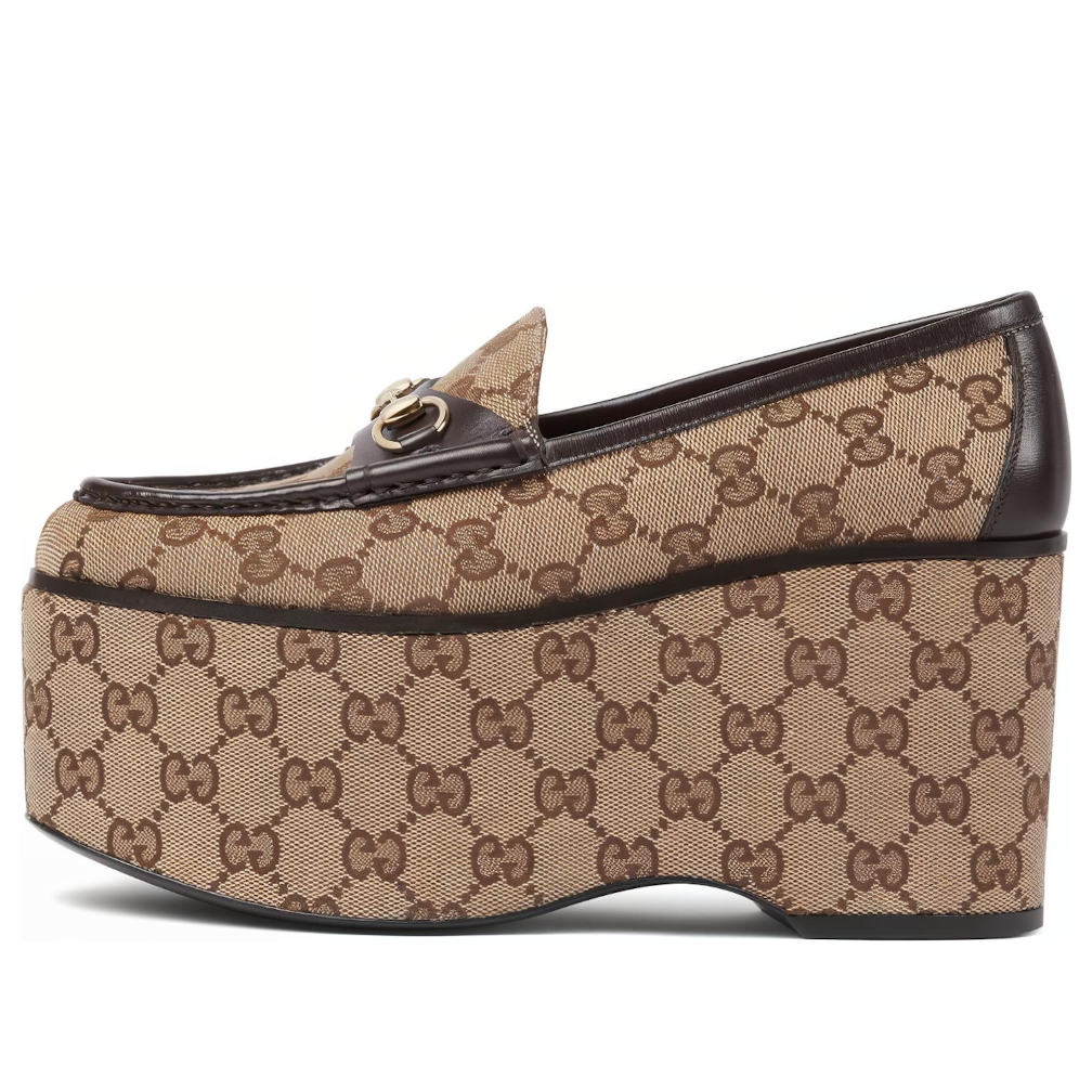 (WMNS) Gucci Horsebit Loafer 'Classic GG Canvas Brown' 786009-FADC1-9763