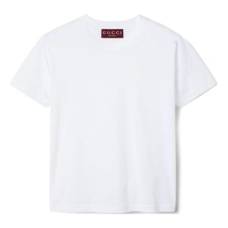 (WMNS) Gucci Cotton Jersey T-shirt 'White' 787299-XJGMN-9692
