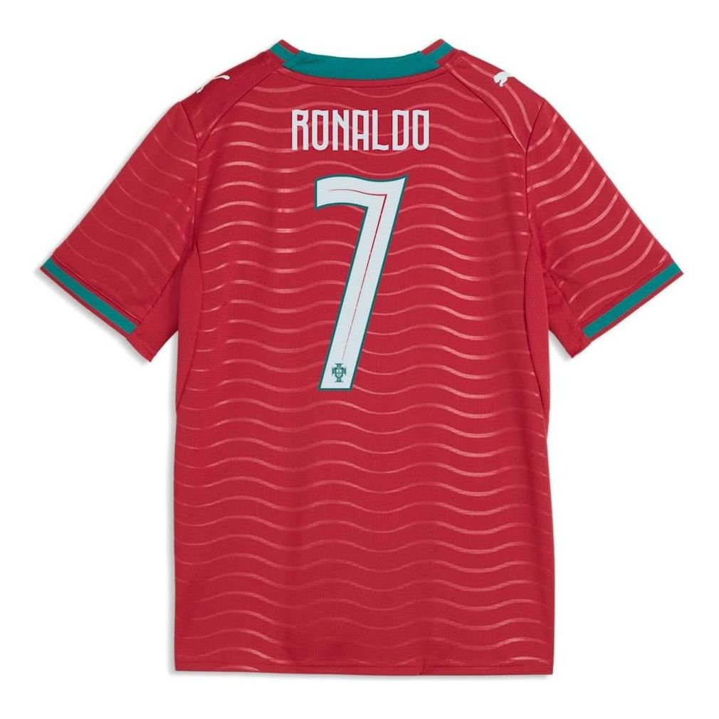 (GS) PUMA Cristiano Ronaldo Portugal 2026 Home Player Jersey 'Club Red Green Lagoon' 788144-77