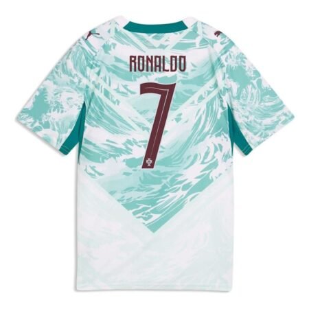 (GS) PUMA Cristiano Ronaldo Portugal 2026 Away Player Jersey 'PUMA White Green Lagoon' 788149-77