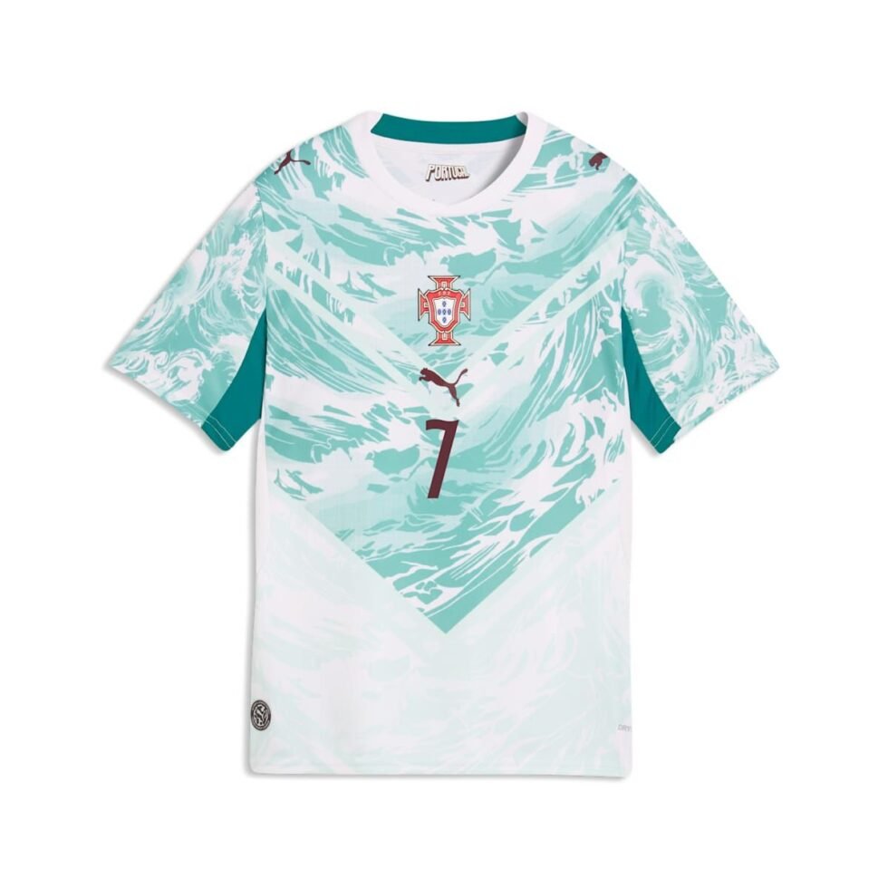 (GS) PUMA Cristiano Ronaldo Portugal 2026 Away Player Jersey 'PUMA White Green Lagoon' 788149-77 - Image 2