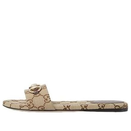 (WMNS) Gucci 26 Slide with Horsebit 'Beige Brown' 835828-FAB10-2543