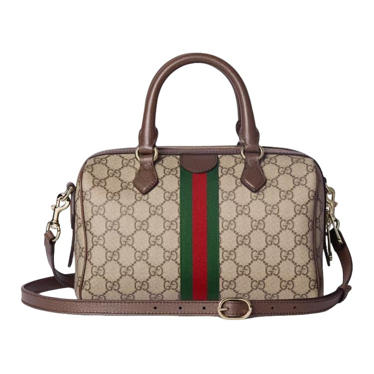 (WMNS) Gucci Ophidia Medium Boston Bag 'Beige Dark Brown' 836825-FAE0J-9867 - Image 4