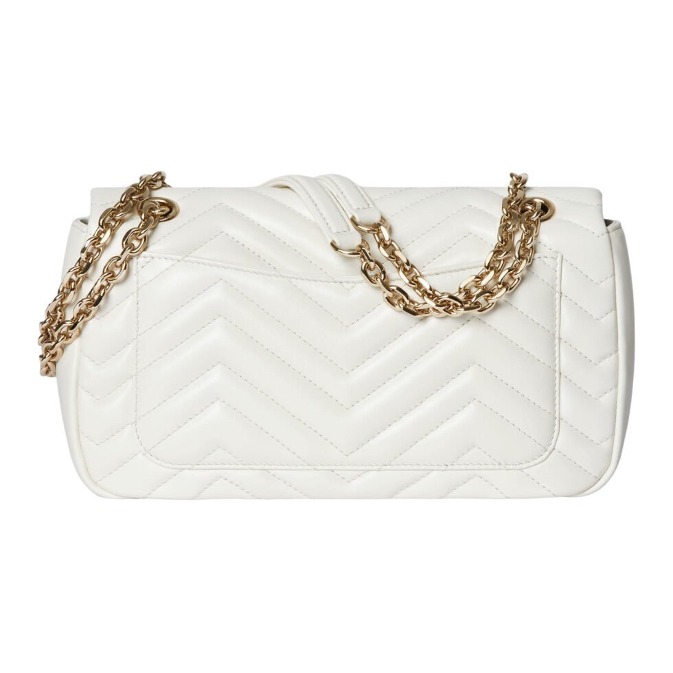 (WMNS) Gucci GG Marmont Medium Shoulder Bag 'White' 837267-AAE38-9050 - Image 4