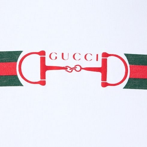 (WMNS) Gucci 26 Cotton Jersey with Print 'White' 837959-XJHM5-9081 - Image 2