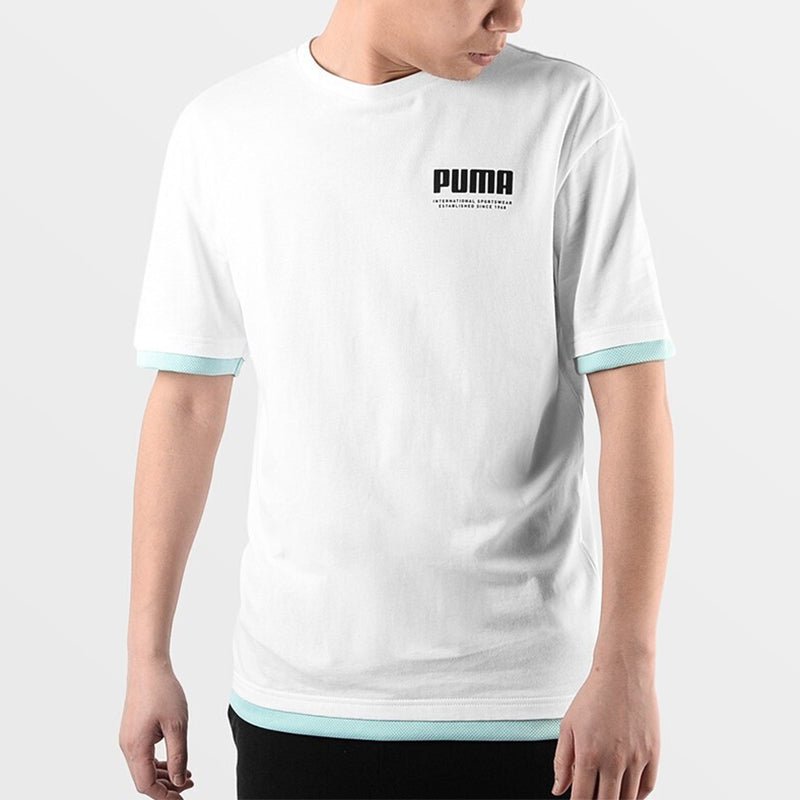 PUMA Summer Court T-Shirt 'White' 845862-02 - Image 3