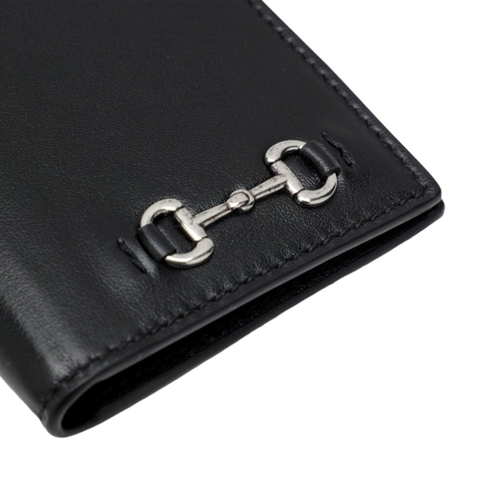 Gucci 25 Horsebit Card Holder 'Black' 846951-AAFP1-1000 - Image 3