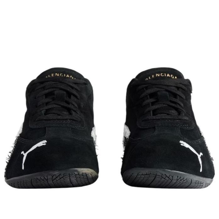 Balenciaga x Puma Speedcat Suede 'Distressed Black White' 847146WSDSD1090 - Image 3