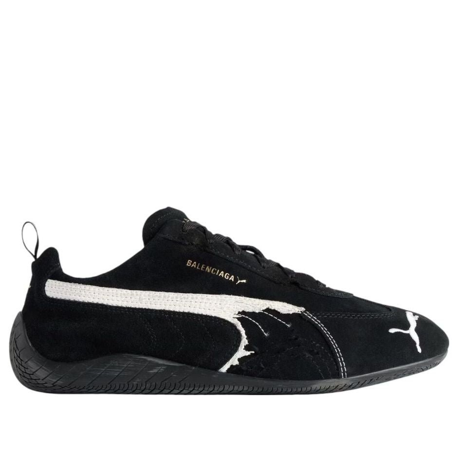 Balenciaga x Puma Speedcat Suede 'Distressed Black White' 847146WSDSD1090 - Image 7