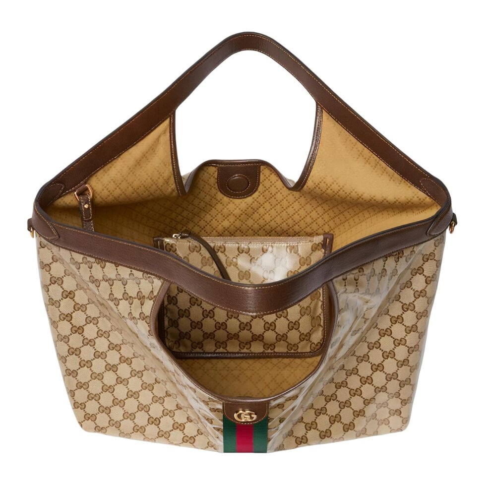(WMNS) Gucci Giglio Large Tote Bag 'Sand Dark Brown' 853971-FAF1L-9653 - Image 4