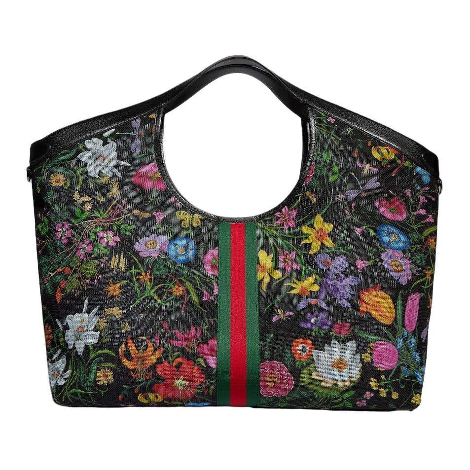 (WMNS) Gucci Giglio Flora Large Tote Bag 'Black Multicolor' 853971-FAGDB-1053 - Image 5