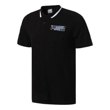 PUMA Regular Fit Short Sleeve Outdoor Polo Shirt 'Black' 855989-51