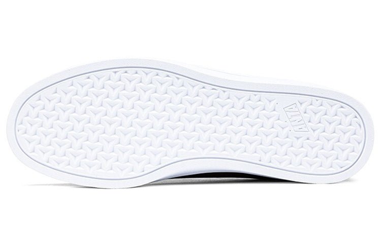 ANTA Leather Skateboarding Shoes 'Black White' 912028003-1 - Image 6