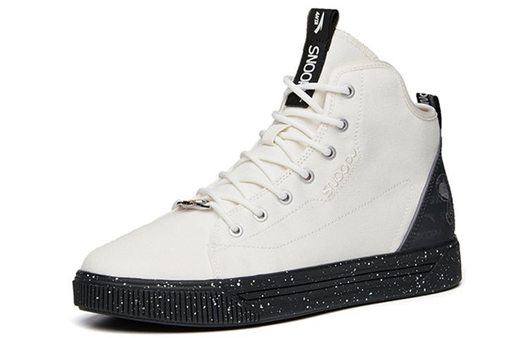 ANTA x SNOOPY Skateboarding Series Sneakers High  'White Black' 912138601-2 - Image 3