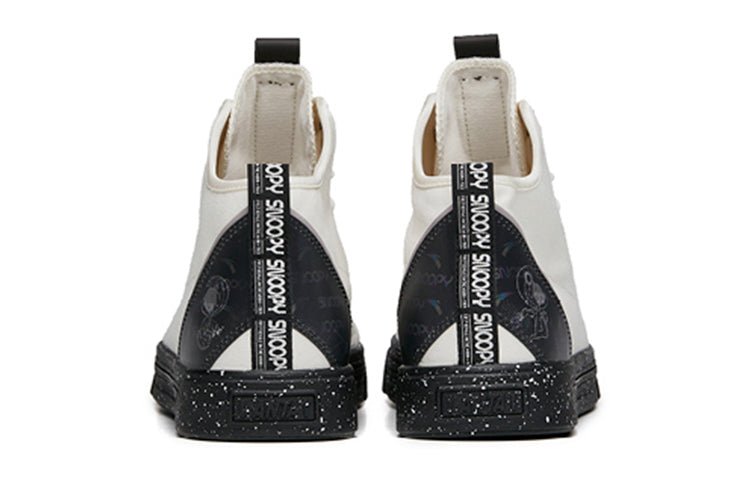 ANTA x SNOOPY Skateboarding Series Sneakers High  'White Black' 912138601-2 - Image 5