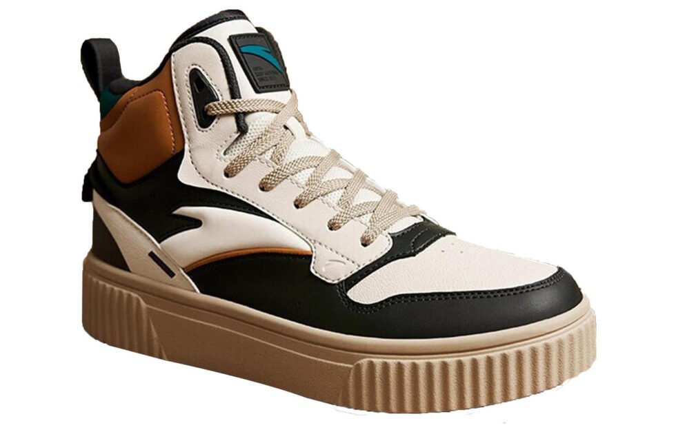 ANTA Life Series Sneakers High 'White Grey Orange' 912248015-3 - Image 3