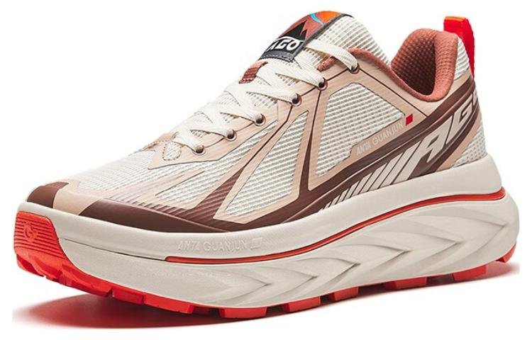 ANTA Running Series Sneakers 'Beige Brown Red' 912416606A-6 - Image 2