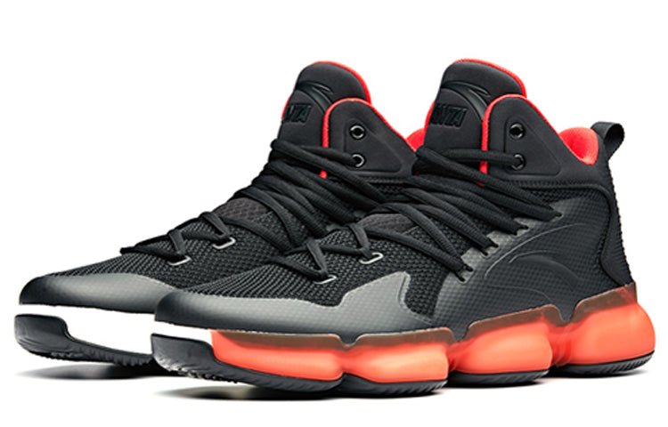 ANTA x NASA SEEED 60th Anniversary Basketball Shoes 'Black Red' 91831191-5 - Image 3