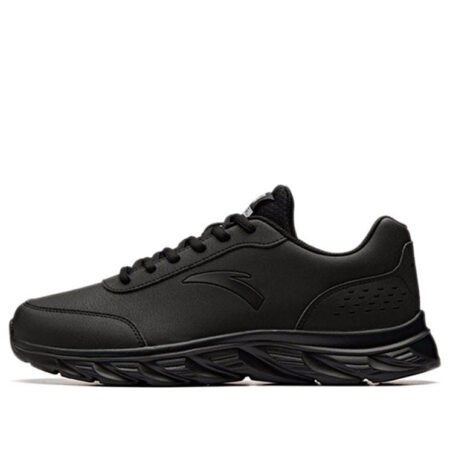ANTA Running Series Sneakers Leather 'Black' 91835529-6
