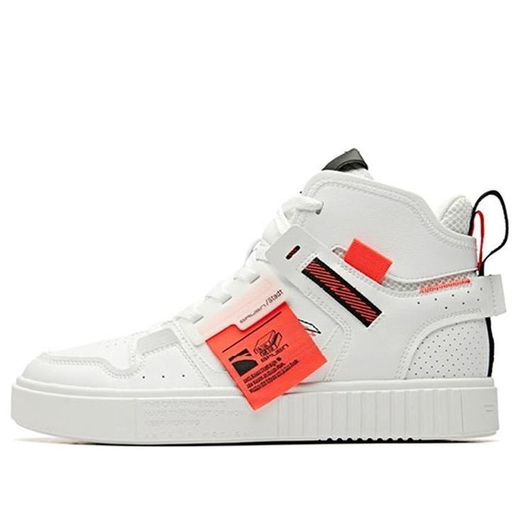 ANTA High Top Skateboarding Shoes 'White Orange' 91948062-3
