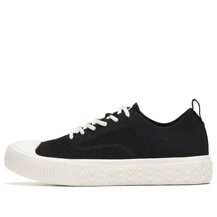 (WMNS) ANTA Low Top Canvas Shoes 'Black White' 922328092-6