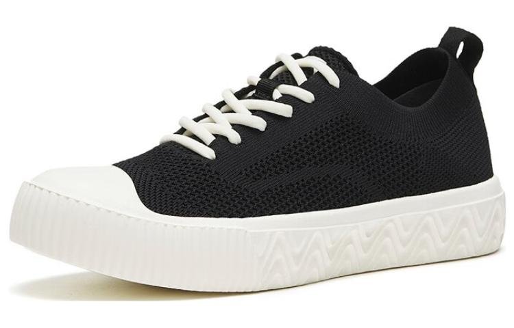 (WMNS) ANTA Low Top Canvas Shoes 'Black White' 922328092-6 - Image 2