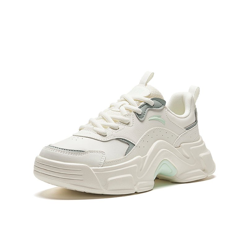 (WMNS) ANTA Platform Leather 'White Green Grey' 922328816-4 - Image 2