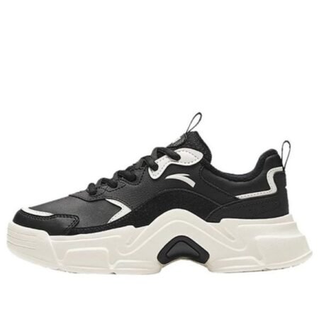 (WMNS) ANTA Platform Leather 'White Black' 922328816-6