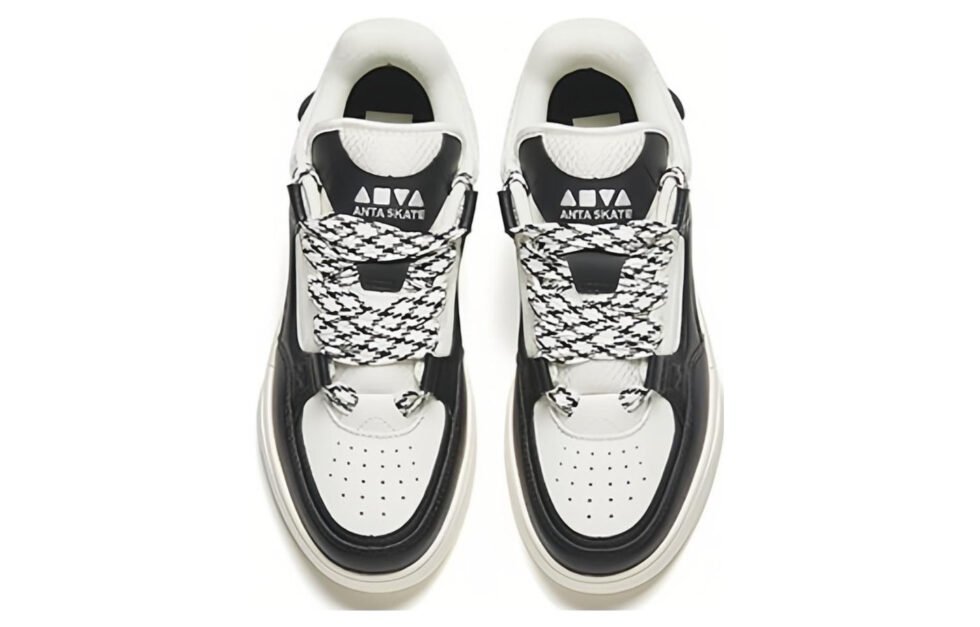 (WMNS) ANTA AOJIE Skateboarding Shoes 'White Black' 922348040-1 - Image 3