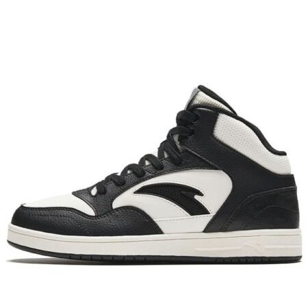 (WMNS) ANTA High Top Skateboarding Shoes 'Black White' 922348087-4