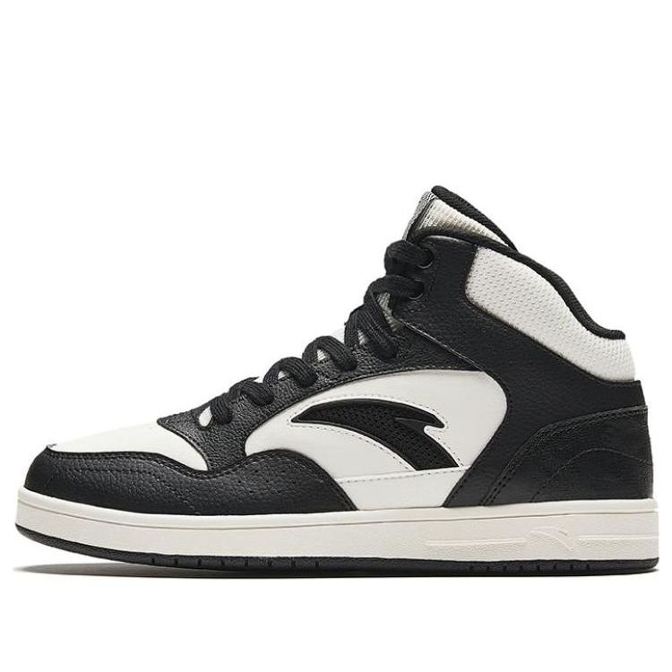 (WMNS) ANTA High Top Skateboarding Shoes 'Black White' 922348087-4