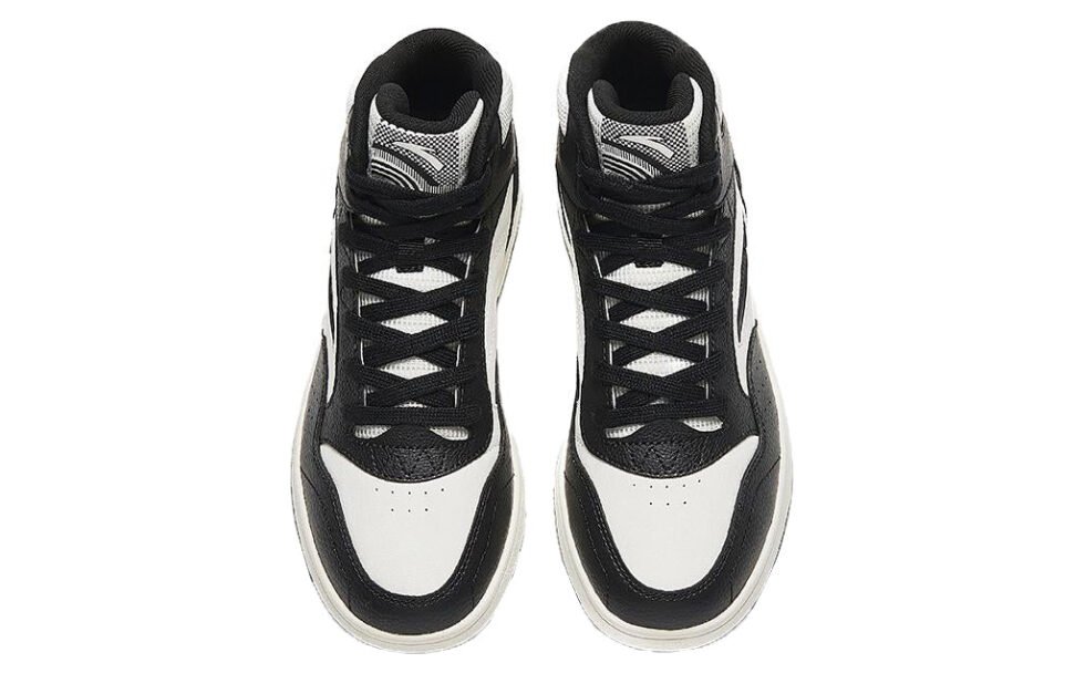 (WMNS) ANTA High Top Skateboarding Shoes 'Black White' 922348087-4 - Image 3