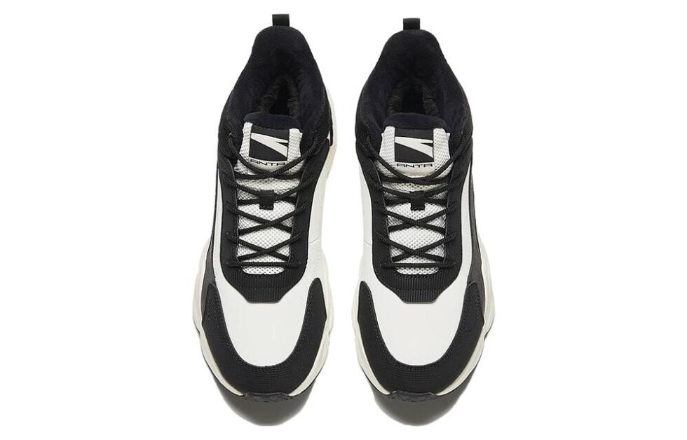 (WMNS) ANTA Life Series Sneakers High 'Black White' 922358984-4 - Image 3